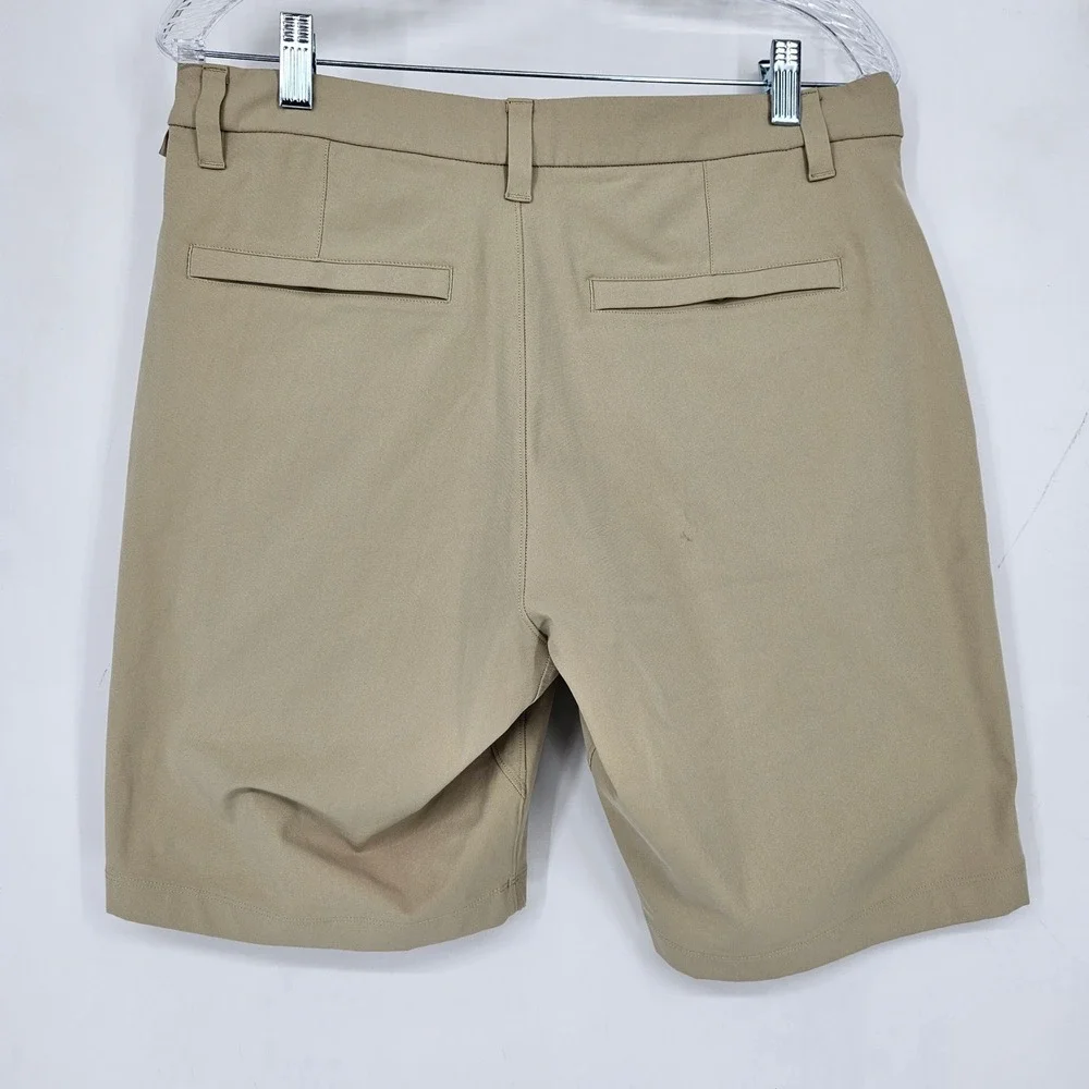 Lululemon Commission Shorts Mens 32 Tan Activewear Athleisure Chino FLAWS